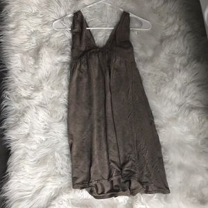 Hardly Worn! Tsumori Olive Grey Cotton Dress
